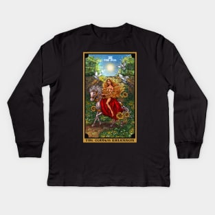 The Goddess Rhiannon The Sun Tarot Card Kids Long Sleeve T-Shirt